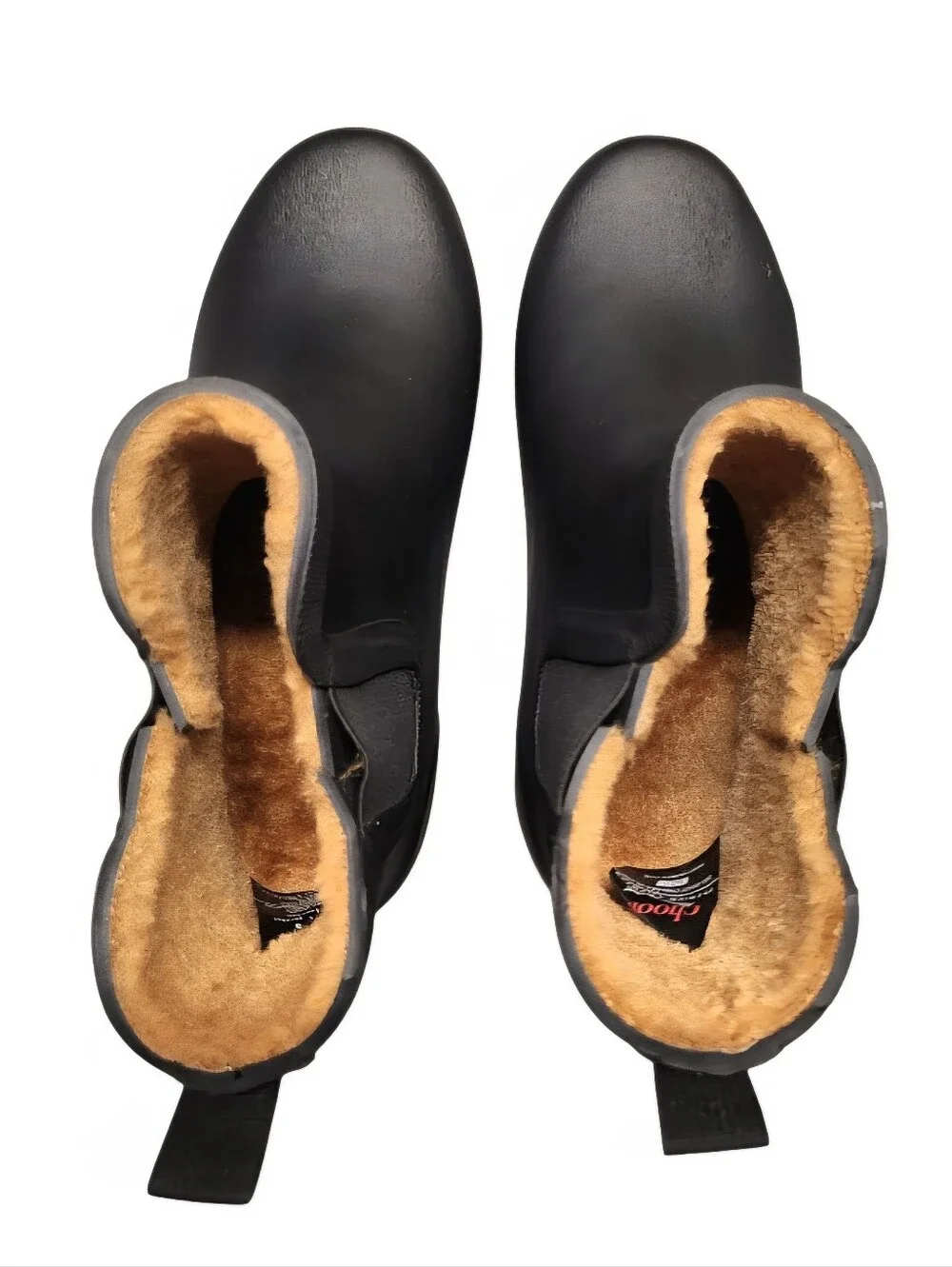 Chooka Women's Delridge Faux Fur Chelsea Rain Boot Size 6